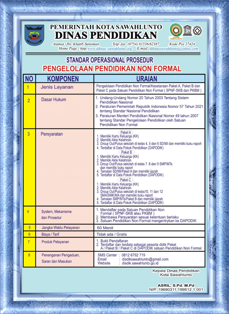 PENGELOLAAN PENDIDIKAN NON FORMAL